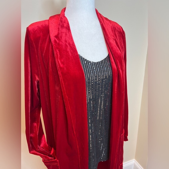 Red Velvet Cardigan - Picture 6 of 7